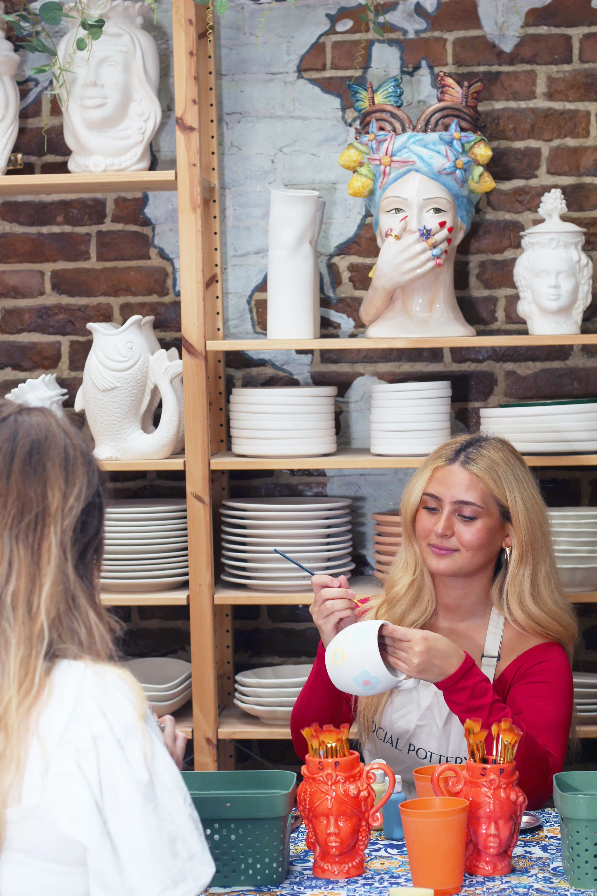 Pottery Decorating Session at Social Pottery Studio 221, Camden Town
