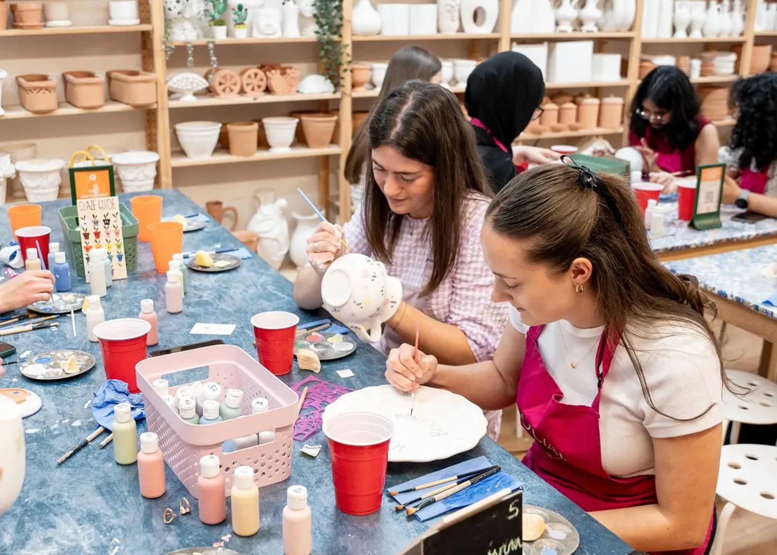 Pottery painting at Social Pottery Studio 136, Kentish Town