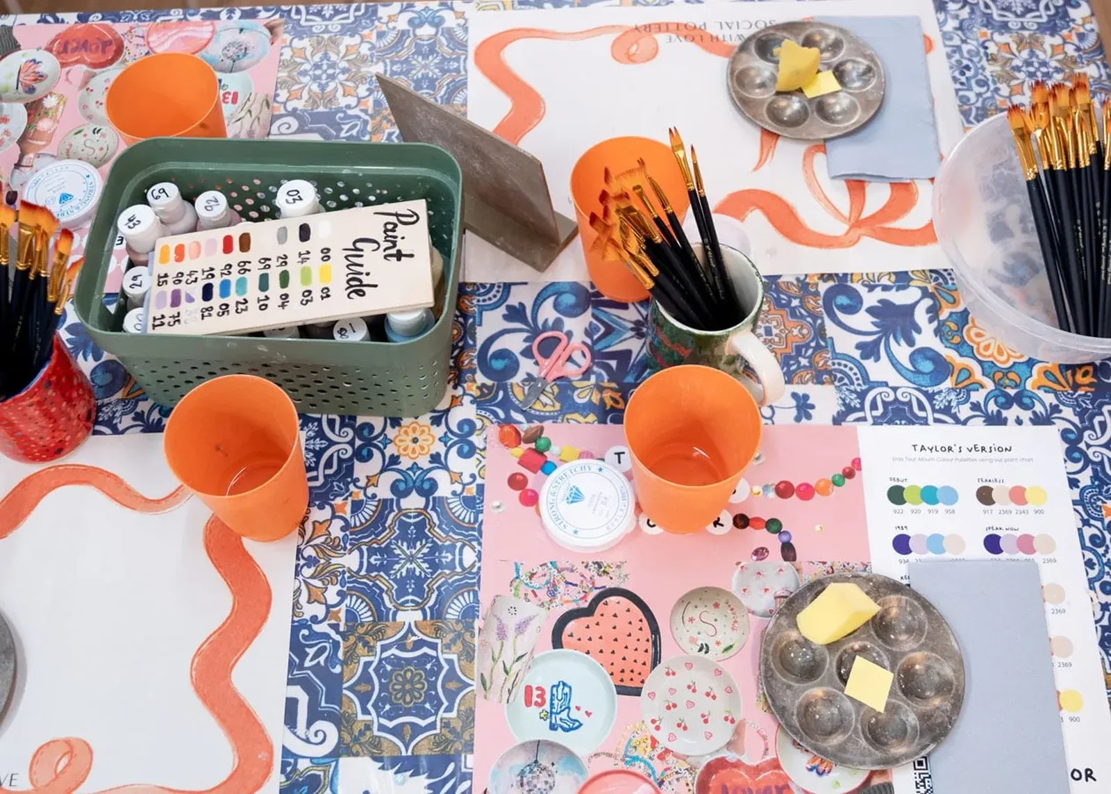 A Sip & Paint evening at Social Pottery Studio 136, Kentish Town
