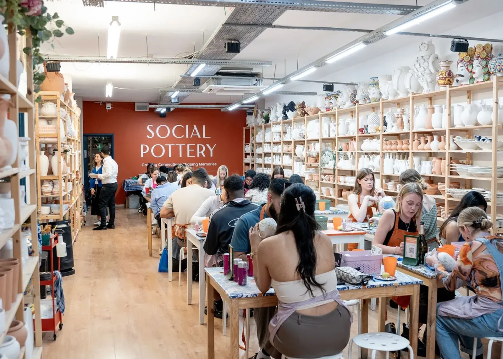 A Sip & Paint evening at Social Pottery Studio 136, Kentish Town